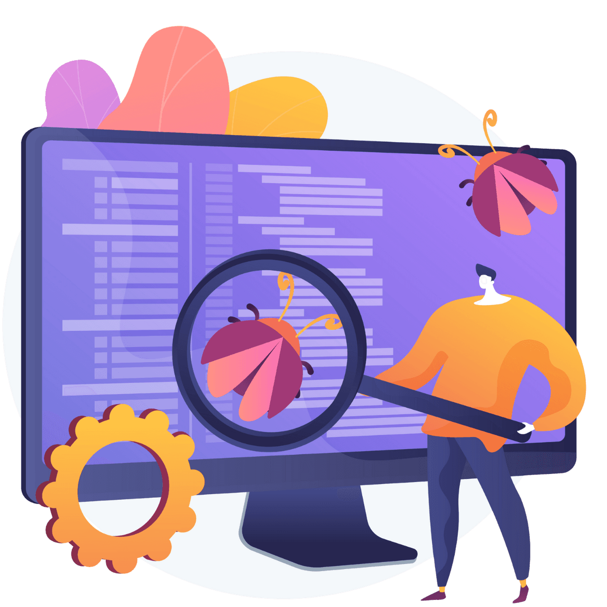 Bug Fixing Illustration